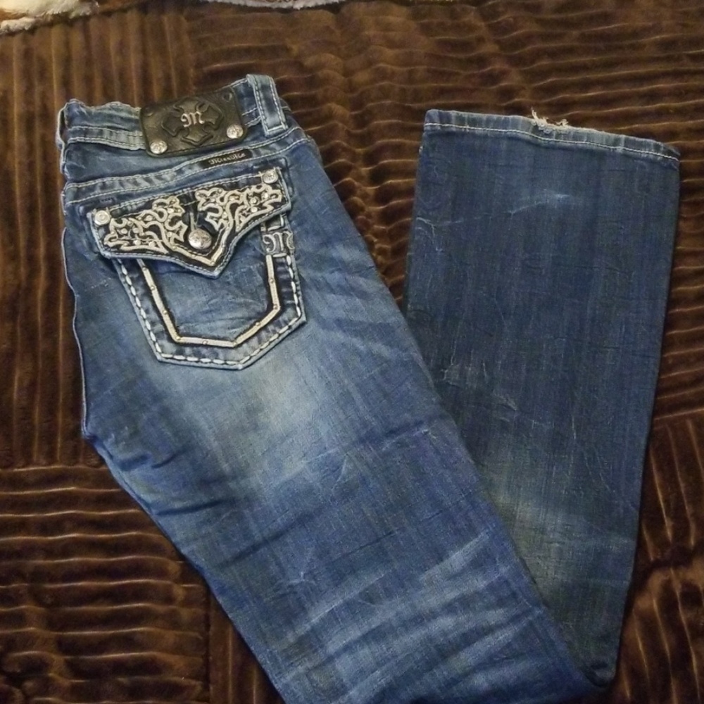Womens Miss Me Boot Cut Jeans